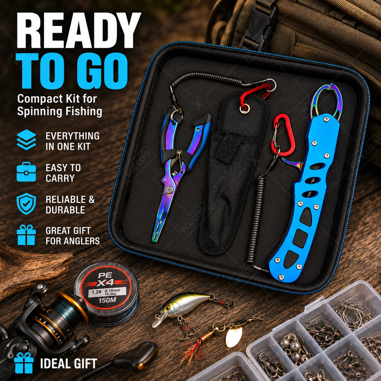 Blue Titanium Coated Saltwater - Freshwater Line recension och pris