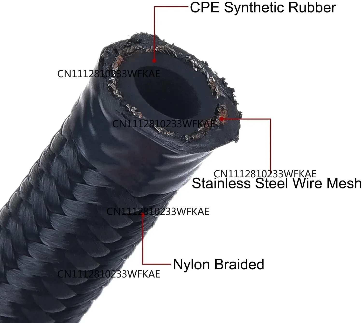 1M 3M 5M Fuel Hose Oil Gas Lin - Braided Line recension och pris